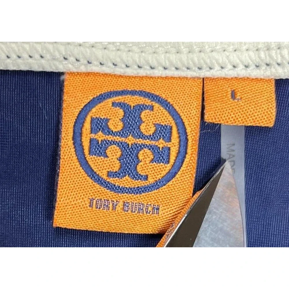 Tory Burch Navy and White Bikini, Size Medium